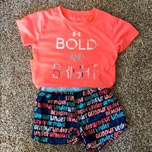 Under Armour Gorls Matching Set, Size 6